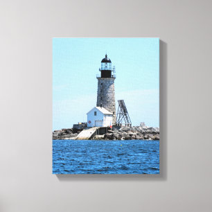 Halfway Rock Lighthouse, ME Wrapped Canvas Print