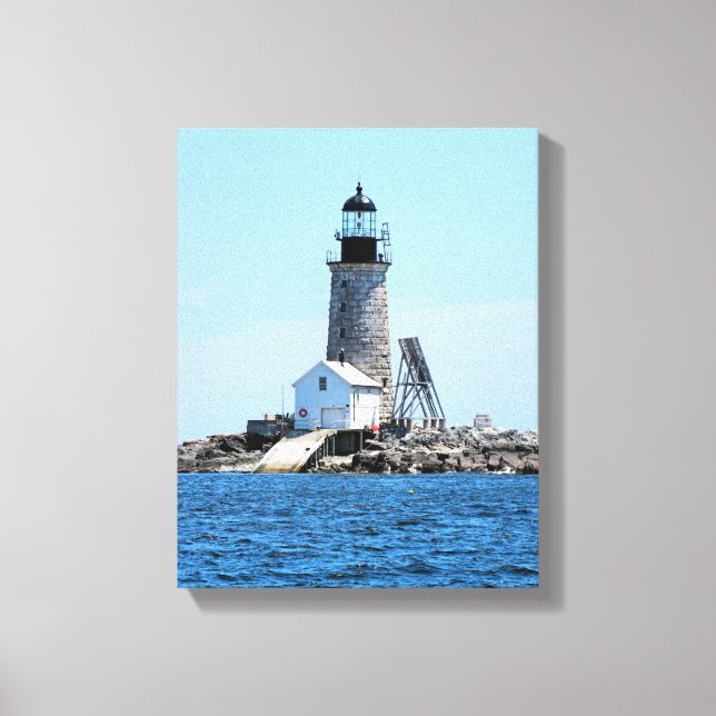Halfway Rock Lighthouse, ME Wrapped Canvas Print (Front)