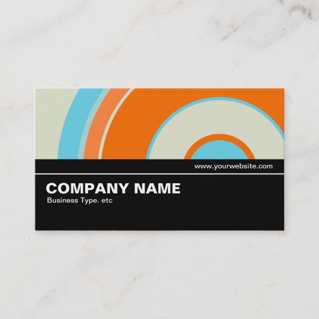 Halfway V2 020 - Colorful  Circle 03 Business Card (Front)