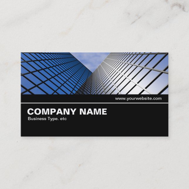Halfway V2 031 - Reflective Office Block Business Card (Front)