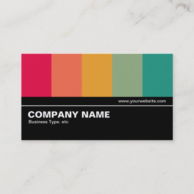 Halfway V2 04 - Color Bars Business Card (Front)
