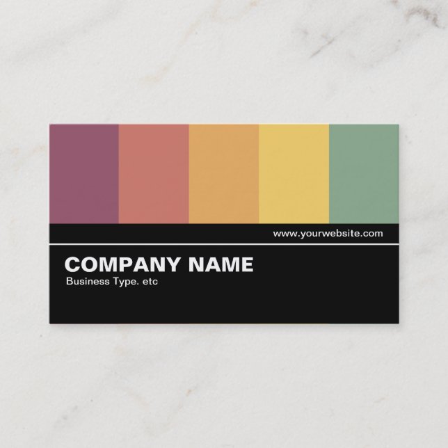 Halfway V2 05 - Color Bars Business Card (Front)