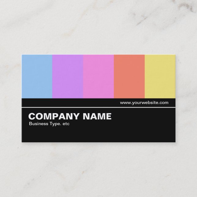 Halfway V2 06 - Color Bars Business Card (Front)
