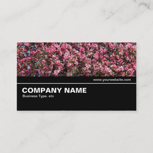 Halfway V2 - Pink Cherry Blossom Business Card (Front)