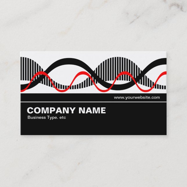 Halfway V2 - Sound Waves Business Card (Front)