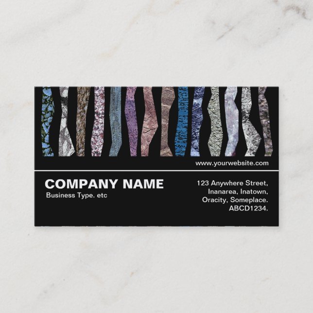 Halfway V3 010 - Mineral Stripes Business Card (Front)