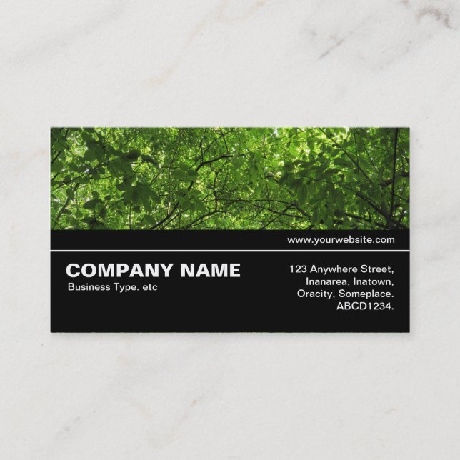Halfway V3 038 - Woodland Canopy Business Card (Front)