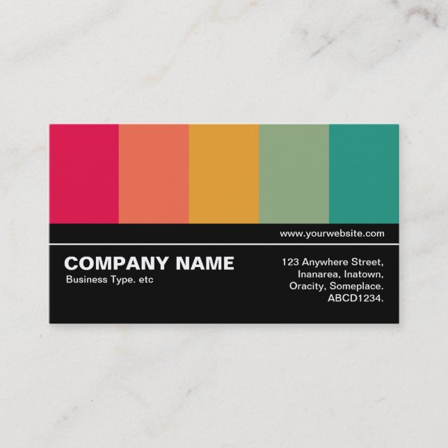 Halfway V3 03 - Color Bars Business Card (Front)