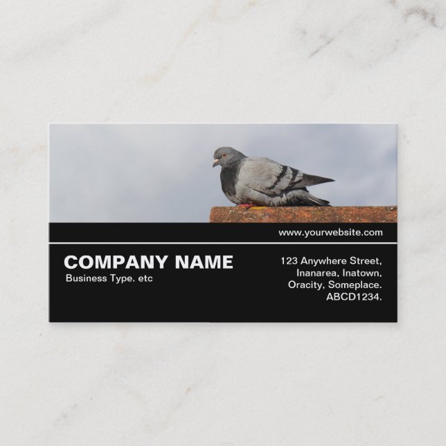 Halfway V3 041 - Good Morning Pigeon Business Card (Front)