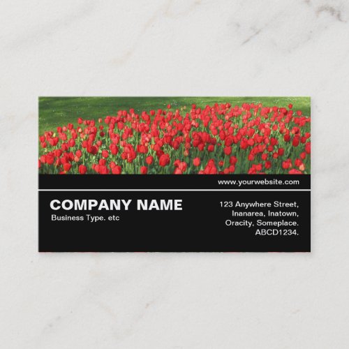 Halfway V3 044 _ Bed of Red Tulips 02 Business Card