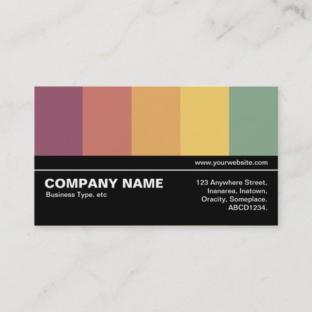 Halfway V3 04 - Color Bars Business Card (Front)