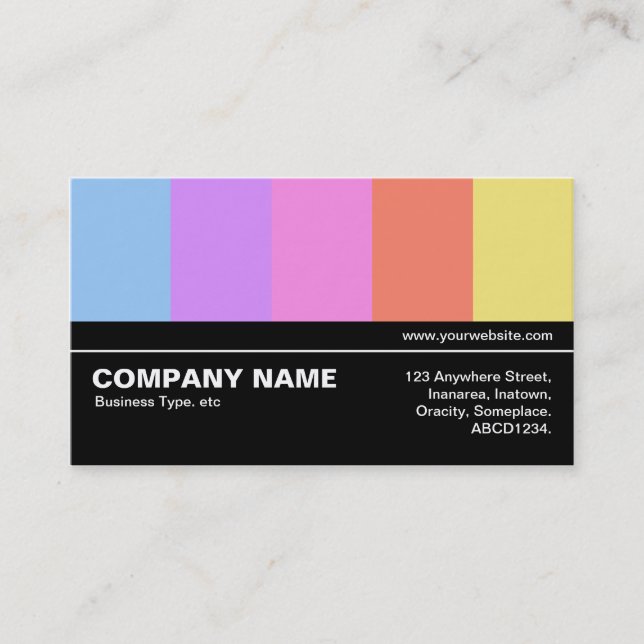 Halfway V3 05 - Color Bars Business Card (Front)