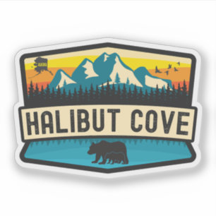 Halibut Cove, Alaska Sticker