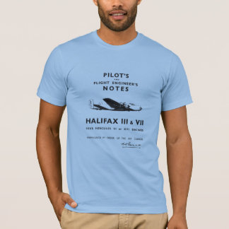 Halifax Aircraft Pilot's Notes T-Shirt