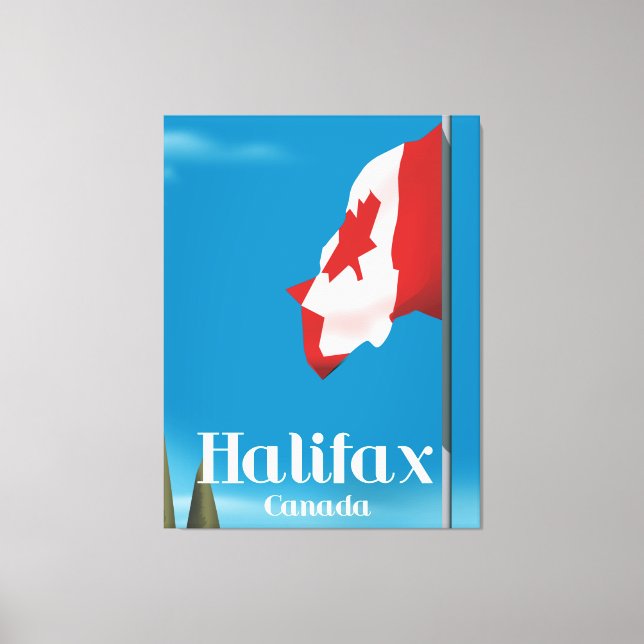 Halifax Canada Travel poster Canvas Print (Front)