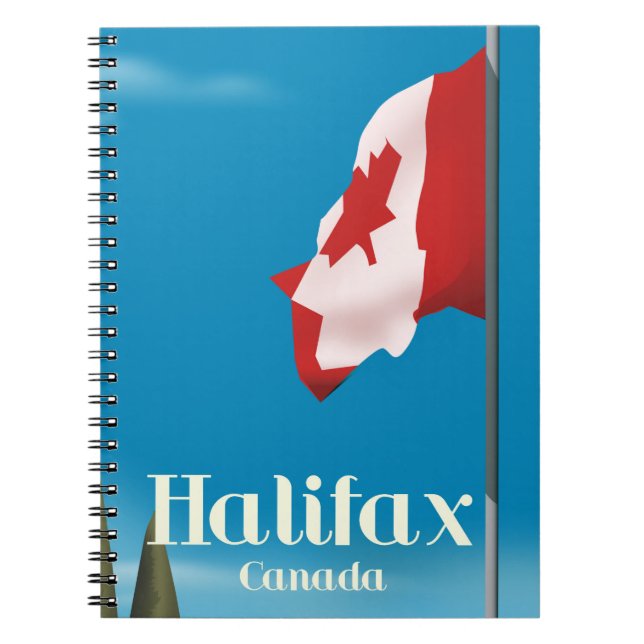 Halifax Canada Travel poster Notebook (Front)