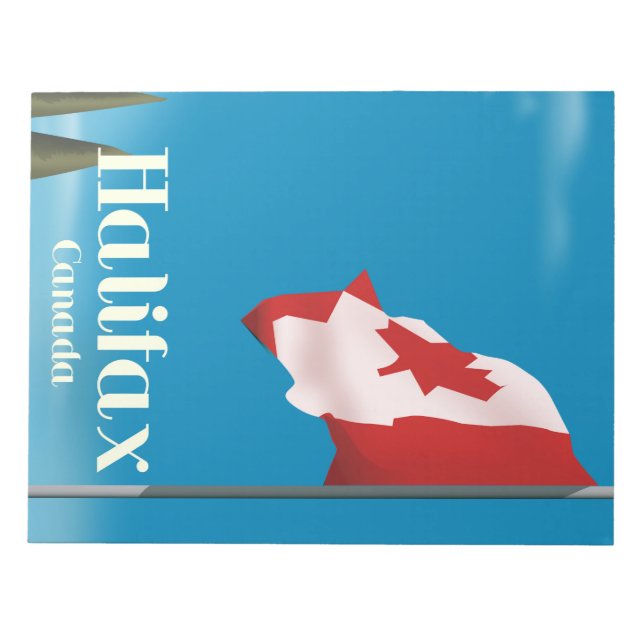 Halifax Canada Travel poster Notepad (Front)