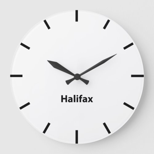 Halifax City Time Zone Newsroom Wall Large Clock