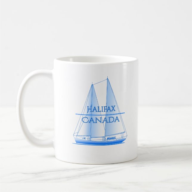 Halifax Coastal Nautical Sailing Sailor Coffee Mug (Left)