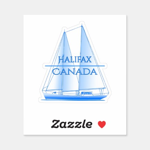 Halifax Coastal Nautical Sailing Sailor Sticker