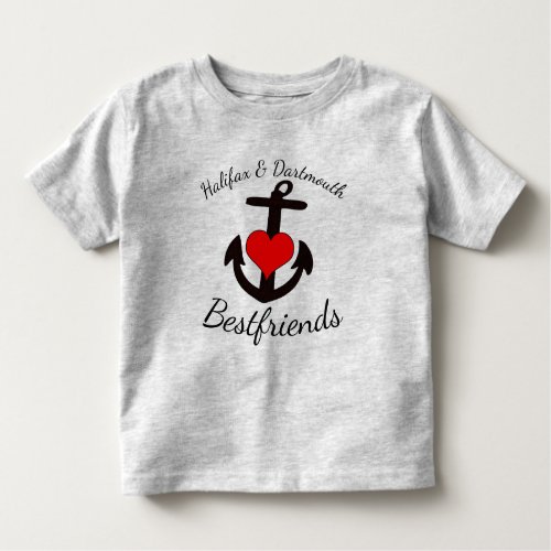 Halifax  Dartmouth Bestfriends anchor heart shirt