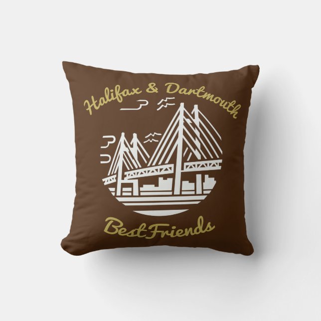 Halifax Dartmouth bestfriends pride Canada  Throw Pillow (Front)