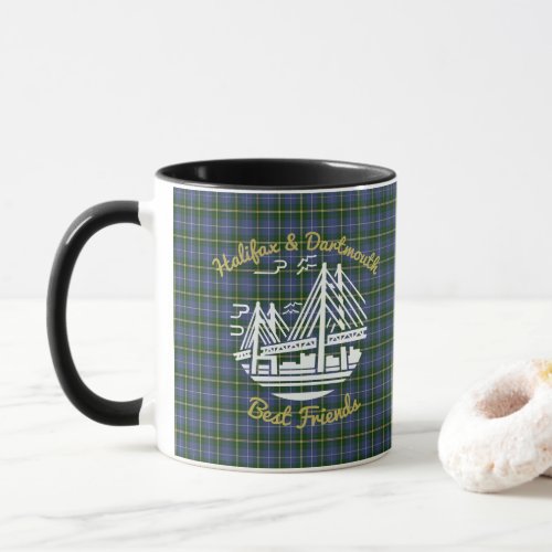 Halifax Dartmouth  friends tartan coffee combo mug