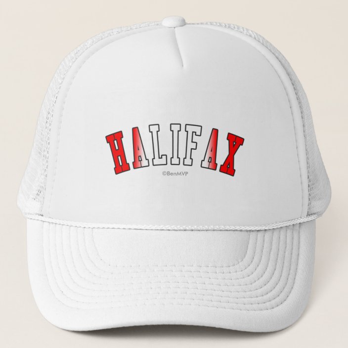Halifax in Canada National Flag Colors Trucker Hat