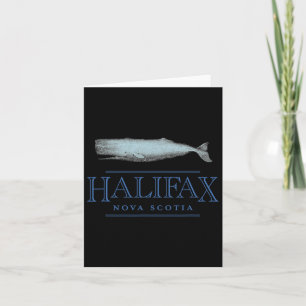 Halifax Nova Scotia Canada Vintage Whale Design Card