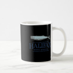 Halifax Nova Scotia Canada Vintage Whale Design Coffee Mug