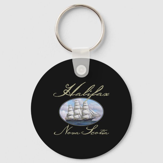 Halifax Nova Scotia Clipper Ship  Keychain (Front)
