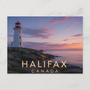 Halifax Nova Scotia Harbour Coastal Travel Postcard