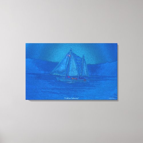 Halifax Nova Scotia Sailing Schooner Boating Art Canvas Print