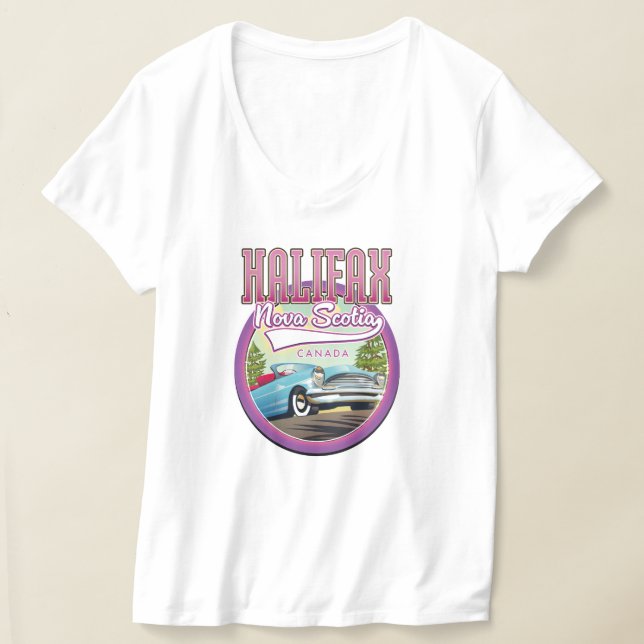 Halifax Nova Scotia travel logo  T-Shirt (Laydown)