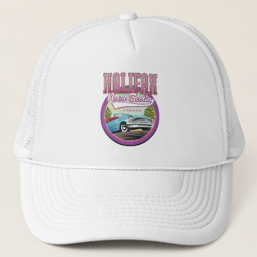 Halifax Nova Scotia travel logo  Trucker Hat