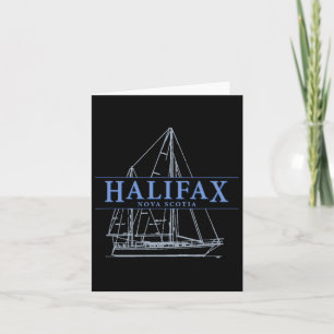 Halifax Nova Scotia Vintage Sailboat Design Card