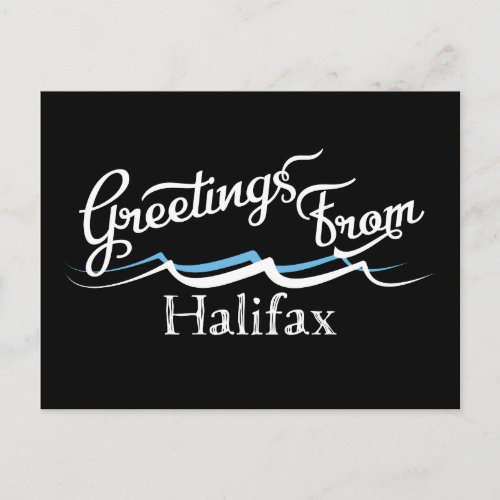 Halifax Postcard Water Waves