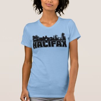Halifax Skyline T-shirt by TurnRight at Zazzle