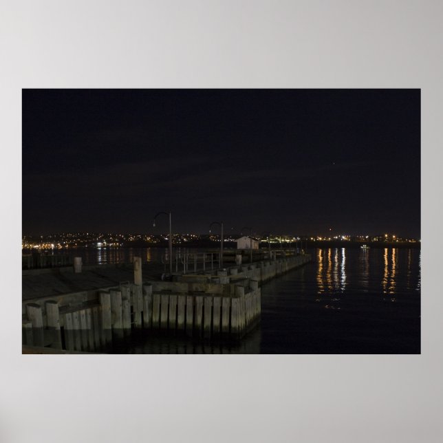 Halifax Waterfront at Night fine art print (Front)