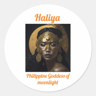 Haliya - Philippine Goddess of Moonlight Classic Round Sticker