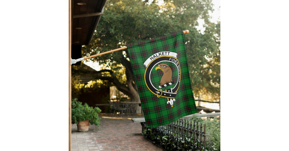 Halkett Tartan Gold Courage Symbol Blanket