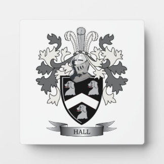 Hall Family Crest Coat of Arms Plaque