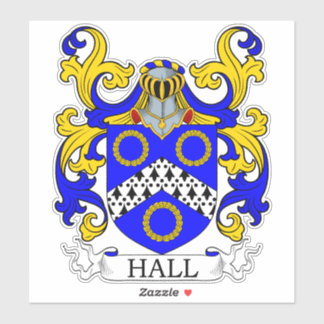 Hall Family Crest Sticker