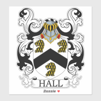 Hall Family Crest Sticker