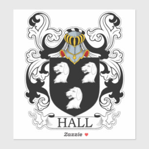 Hall Family Crest Sticker