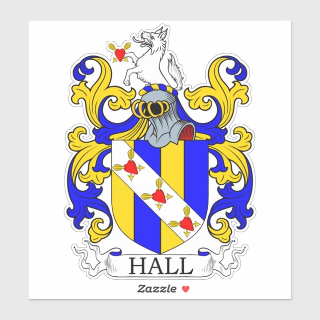 Hall Family Crest Sticker (Sheet)