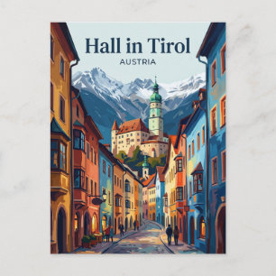 Hall in Tirol Austria Postcard