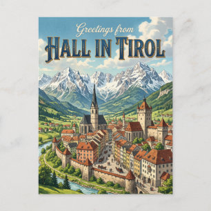 Hall in Tirol Austria Postcard