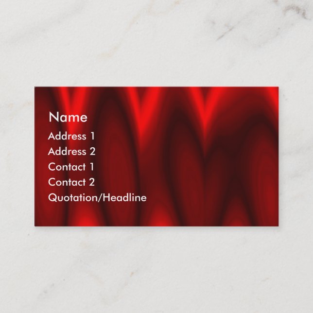 Hall of Flame II Business Card (Front)