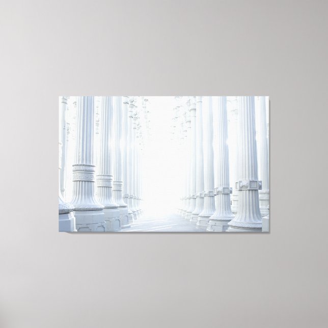 hall of justice wrapped canvas print (Front)